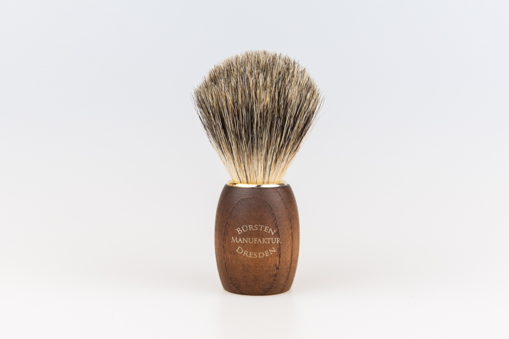 Rasierpinsel Dachs dunkles Holz